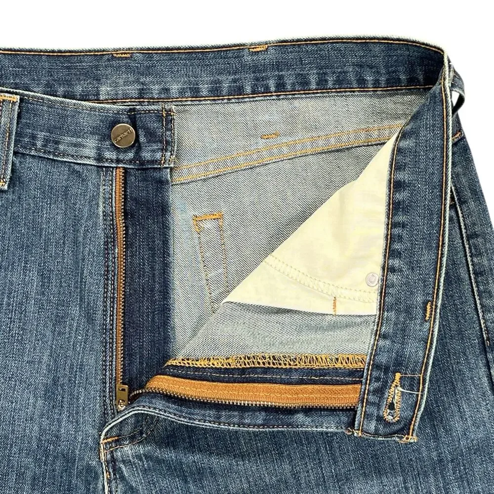 Carhartt Relaxed Fit Men’s Jeans 36x34 Dark Wash Durable Workwear Denim